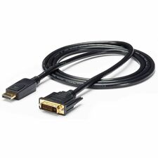 StarTech.com 6 ft DisplayPort to DVI Cable - M/M 6 ft DisplayPort/DVI Video Cable Adapter for Video Device, Projector, HDTV, Monitor, Workstation, Desktop Computer, Notebook, Docking Station - First End: 1 x 20-pin DisplayPort 1.2 Digital Audio/Video - Ma