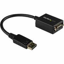 StarTech.com DisplayPort To VGA Adapter - Active - 1080p - DP to VGA Adapter 1 x 15-pin HD-15 - Female - 1 x 20-pin DisplayPort 1.2 Digital Audio/Video - Male - Black - 1 Each