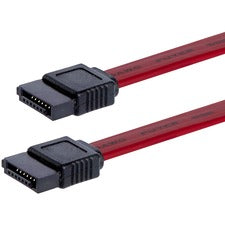 StarTech.com 12in SATA Serial ATA Cable 1 ft SATA Data Transfer Cable for Hard Drive, Server, Storage System - First End: 1 x 7-pin SATA 3.0 - Male - Second End: 1 x 7-pin SATA 3.0 - Male - 6 Gbit/s - Plenum - 26 AWG - Red - 1 Each