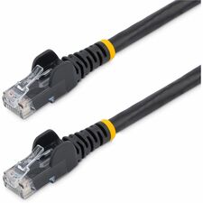 StarTech.com 50 ft Black Snagless Cat6 UTP Patch Cable 50 ft Category 6 Network Cable for Network Device, Workstation, Hub, Wall Outlet, Distribution Panel - First End: 1 x RJ-45 Network - Male - Second End: 1 x RJ-45 Network - Male - 10 Gbit/s - Patch Ca