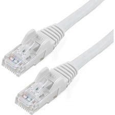 StarTech.com 50 ft White Snagless Cat6 UTP Patch Cable - ETL Verified 50 ft Category 6 Network Cable for Network Device, Workstation, Hub, Distribution Panel, Wall Outlet, IP Phone - First End: 1 x RJ-45 Network - Male - Second End: 1 x RJ-45 Network - Ma
