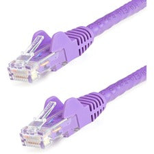 StarTech.com 75 ft Purple Snagless Cat6 UTP Patch Cable 75 ft Category 6 Network Cable for Network Device, Workstation - First End: 1 x RJ-45 Network - Male - Second End: 1 x RJ-45 Network - Male - 10 Gbit/s - Patch Cable - Gold Plated Connector - CMG - 2