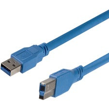 StarTech.com 1 ft SuperSpeed USB 3.0 Cable A to B - M/M 1 ft USB/USB-B Data Transfer Cable for PC, Hub, Notebook, Storage Device, Server - First End: 1 x 9-pin USB 3.0 Type A - Male - Second End: 1 x 9-pin USB 3.0 Type B - Male - 5 Gbit/s - Shielding - Ni