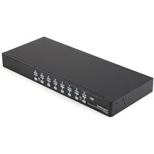 StarTech.com 16 Port 1U Rack Mount USB KVM Switch Kit w/ OSD & Cables 16 Computer(s) - 1920 x 1440 - 1U - Rack-mountable, Desktop - TAA Compliant