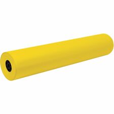 Decorol Flame-Retardant Art Paper Roll Art, Classroom, Office, Banner, Bulletin Board - 7" Height x 36" Width x 1000 ft Length - Yellow - Sulphite - 1 Roll