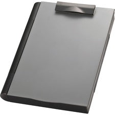 Officemate Double Storage Top-opening Form Holder 0.75" Clip Capacity - Top Opening - 9" x 12" Sheet Size - Plastic - Gray - 1 Each