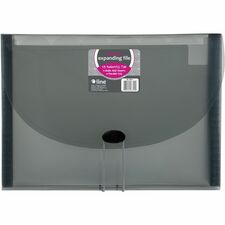 C-Line 48311 Letter Expanding File 8 1/2" x 11" - 13 Pocket(s) - Polypropylene - Smoke - Acid-free, Non-toxic, Button Closure - 1 Each
