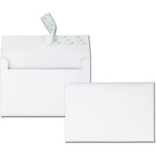 Quality Park A9 Greeting Card Envelopes with Self Seal Closure Announcement - 5 3/4" Width x 8 3/4" Length - 24 lb - Peel & Seal - White - 100 / Box