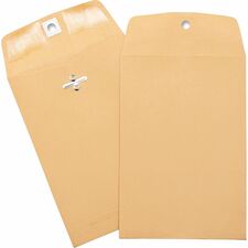 Business Source Heavy-duty Clasp Envelopes Clasp - #35 - 5" Width x 7 1/2" Length - 28 lb - Clasp - Brown Kraft - Kraft - 100 / Box