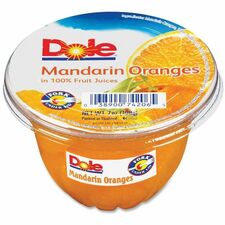 Dole Mandarin Oranges Fruit Cups Mandarin Orange - 1 Serving Cup - 7 oz - 12 / Carton
