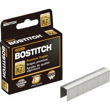 Bostitch EZ Squeeze 130 Premium Staples 13/16" Leg - 1/2" Crown - Holds 130 Sheet(s) - for Paper - Chisel Point - Steel Gray - High Carbon Steel - 2.4" Height x 2.9" Width x 0.8" Length - 210 Per Strip - 1000 / Box