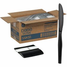 GP Pro Dixie Ultra Smartstock Series-O Medium-weight Knife Refill Spread Knife - 1 x Spread Knife - Black - 40/Pack - 24 / Carton