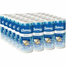 Kleenex® Premier Kitchen Paper Towels 1 Ply - 10.40" Width x 11" Length - 70 Sheets/Roll - White - 24 / Carton