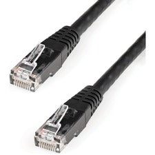 StarTech.com 7ft Black Cat6 UTP Patch Cable ETL Verified 7 ft Category 6 Network Cable for Network Device, Wall Outlet, Hub, Distribution Panel, Workstation - First End: 1 x RJ-45 Network - Male - Second End: 1 x RJ-45 Network - Male - 10 Gbit/s - Patch C