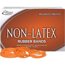 Alliance Rubber Rubber Bands Size: #54 - Latex-free, Stretchable - Synthetic Rubber - Orange - 1 Box
