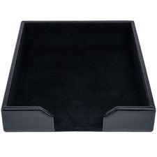 Dacasso Bonded Leather Letter Tray 2" Height x 10.25" Width x 13.50" Length - Desktop - Black - Leather - 1 Each