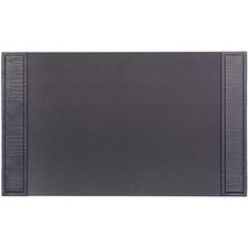 Dacasso Crocodile Embossed Leather Side-Rail Desk Pad 20" Width - Leather - Black - 1 Each