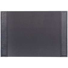 Dacasso Desk Pad Rectangular - 25.5" Width x 17.25000" Depth - Felt Black Backing - Top Grain Leather - Black