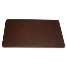 Dacasso Leatherette Conference Table Pad Rectangular - 17" Width x 14" Depth - Felt Backing - Leatherette - Chocolate Brown