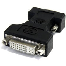 StarTech.com DVI to VGA Cable Adapter - Black - F/M 1 x 15-pin HD-15 VGA Male - 1 x 29-pin DVI-I (Dual-Link) Digital Video Female - Black - 1 Each