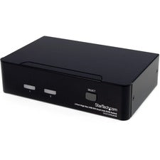 StarTech.com 2 Port High Resolution USB DVI Dual Link KVM Switch with Audio 2 Computer(s) - 1 Local User(s) - WQUXGA - 3840 x 2400 - 6 x USB - 3 x DVI - Desktop - TAA Compliant