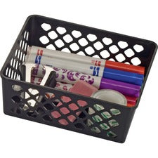 Officemate Supply Baskets 2.4" Height x 6.1" Width x 5" Depth - Black - Plastic