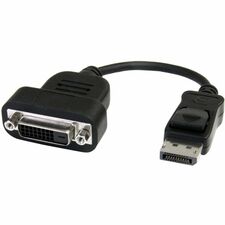 StarTech.com DisplayPort to DVI Single-Link Active Converter 1 x 25-pin DVI-D (Single-Link) Digital Video - Female - 1 x 20-pin DisplayPort 1.2 Digital Audio/Video - Male - Black - 1 Each