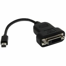 StarTech.com Mini DisplayPort to DVI Active Adapter 1 x 20-pin Mini DisplayPort 1.1 Digital Audio/Video - Male - 1 x 25-pin DVI-D Digital Video - Female - Black - 1 Each