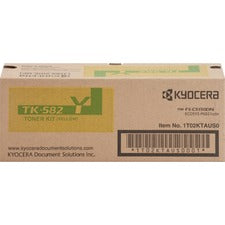 Kyocera TK-582Y Original Laser Toner Cartridge - Yellow - 1 Each 2800 Pages