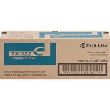 Kyocera TK-582C Original Laser Toner Cartridge - Cyan - 1 Each 2800 Pages