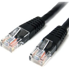 StarTech.com 15 ft Black Molded Cat5e UTP Patch Cable 15 ft Category 5e Network Cable for Network Device, Distribution Panel, Workstation - First End: 1 x RJ-45 Network - Male - Second End: 1 x RJ-45 Network - Male - Patch Cable - Gold Plated Contact - CM