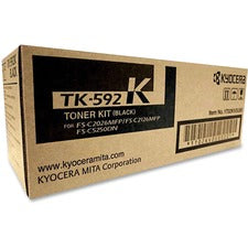 Kyocera TK-592K Original Laser Toner Cartridge - Black - 1 Each 7000 Pages
