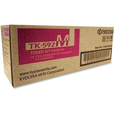 Kyocera TK-592M Original Laser Toner Cartridge - Magenta - 1 Each 5000 Pages