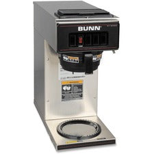 BUNN 12-Cup Low-Profile Pourover Coffee Brewer with 1 Warmer 1600 W - 2 quart - 12 Cup(s) - Multi-serve - Stainless Steel - Stainless Steel Body