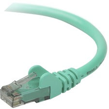 Belkin CAT6 Ethernet Patch Cable, RJ45, M/M 14 ft Category 6 Network Cable for Network Device - First End: 1 x RJ-45 Network - Male - Second End: 1 x RJ-45 Network - Male - Patch Cable - Gold Plated Connector - Green - 1 Each