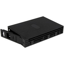 StarTech.com Drive Bay Adapter for 3.5" Serial Attached SCSI (SAS), SATA/600 - Serial ATA/600 Host Interface Internal - Black 1 x HDD Supported - 1 x SSD Supported - 1 x Total Bay - 1 x 2.5" Bay - Plastic