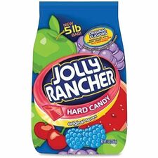 Jolly Rancher Hershey Co. Bulk Bag Hard Candy Cherry, Watermelon, Grape, Apple, Blue Raspberry - Individually Wrapped - 1 Bag