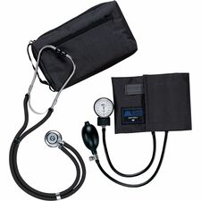 Medline Sprague Rappaport Stetho/Sphyg Combo For Blood Pressure - Latex-free - Black - 1 Each
