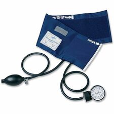 Medline Handheld Aneroid Sphygmomanometers For Blood Pressure - Latex-free - Blue - Adult - Polyvinyl Chloride (PVC) - 1 Each