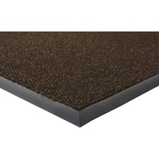 Genuine Joe Ultraguard Indoor Wiper Mats Hard Floor, Indoor, Outdoor - 72" Length x 48" Width - Rubber - Chocolate - 1 Each