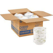 Dixie Ultra® Pathways 12 oz Heavyweight Paper Bowls by GP Pro Microwave Safe - White - Paper Body - 125/Pack - 4 / Carton