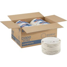 Dixie Ultra® Pathways 8-1/2" Heavyweight Paper Plates by GP Pro Serving - Microwave Safe - 8.5" Diameter - White - Paper Body - 125/Pack - 4 / Carton