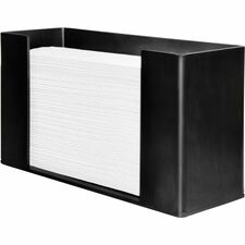 Genuine Joe Folded Paper Towel Dispenser C Fold, Multifold Dispenser - 6.8" Height x 11.5" Width x 4.1" Depth - Acrylic - Black - Wall Mountable - 1 Each