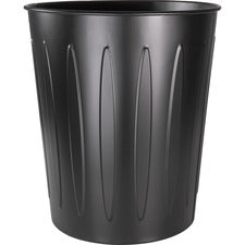 Genuine Joe 6-gallon Fire-safe Trash Can 6 gal Capacity - Fire-Safe, Sturdy - 14" Height x 13" Diameter - Metal, Steel - Black - 1 Each
