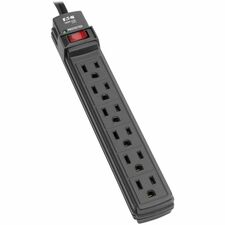 Tripp Lite series Protect It! TLP6B 6-Outlets Surge Suppressor 6 x NEMA 5-15R - 1875 VA - 360 J - 125 V AC Input - 125 V AC Output - 6 ft