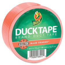 Duck Brand Color Duct Tape 15 yd Length x 1.88" Width - Neon Orange - For Color Coding, Repairing, Packing, Crafting - 1 Roll