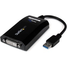 StarTech.com USB 3.0 to DVI External Video Card Multi Monitor Adapter - 2048x1152 1 x 9-pin USB 3.0 Type A - Male - 1 x 29-pin DVI-I Digital Video - Female - Black - 1 Each