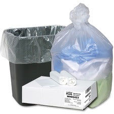 Berry Ultra Plus Trash Can Liners Small Size - 10 gal Capacity - 24" Length x 24" Width x 0.31 mil (8 Micron) Thickness - High Density - Natural - Resin - Industrial Trash, Office Waste - 500 / Carton