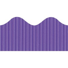 Bordette Decorative Border Fade Resistant - 2.25" Width x 600" Length - Purple - 1 Roll