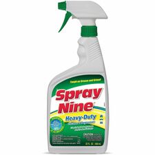 Spray Nine Heavy-Duty Cleaner/Degreaser w/Disinfectant For Multi Surface - 22 fl oz (0.7 quart) - Recommended For: Soil Remover - Disinfectant - Clear Bottle - 1 Each